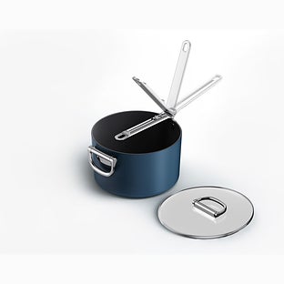 Joseph Joseph Space Ceramic Nonstick 2.9-Qt. Saucepan - Dark Blue